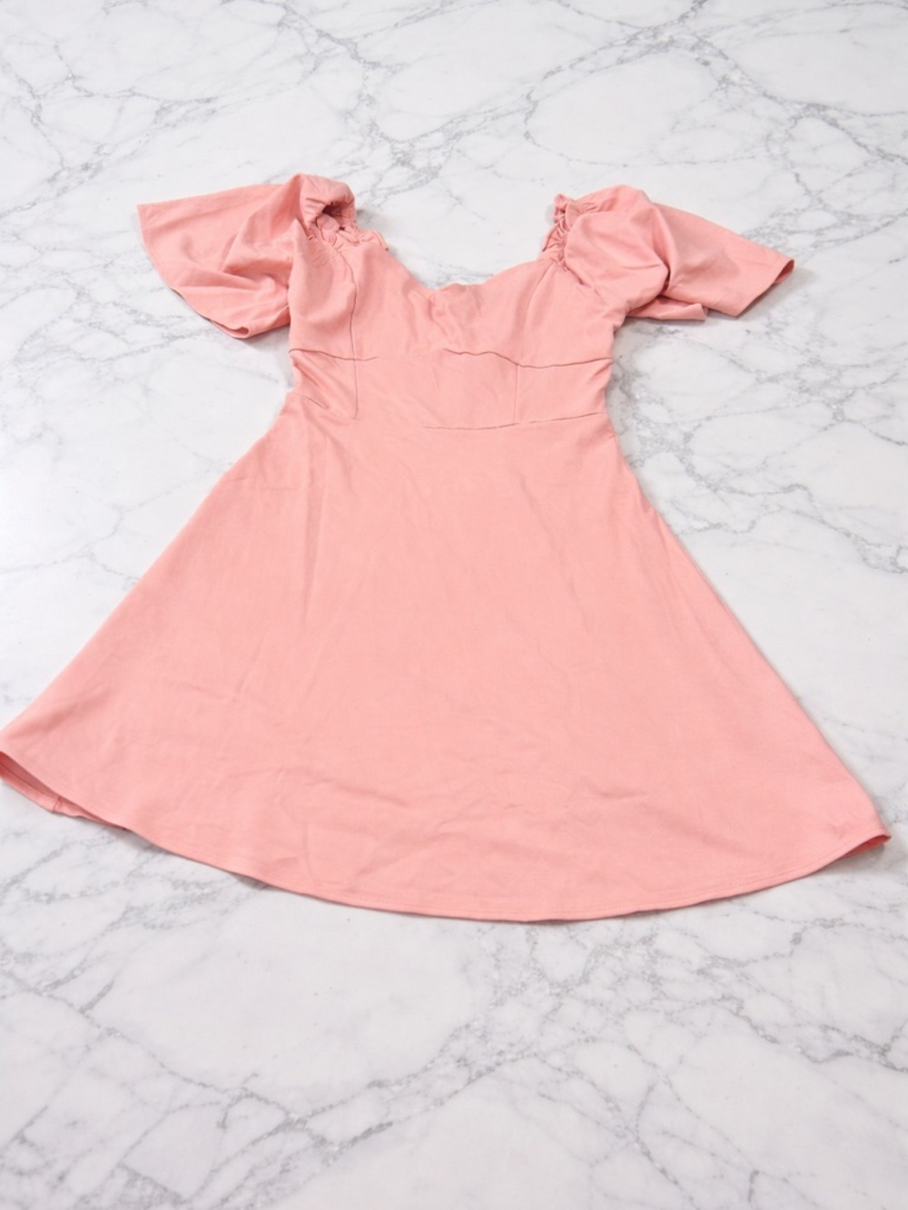 White Birch Pink Dress Romper Puff Sleeve On/Off Shoulder Medium